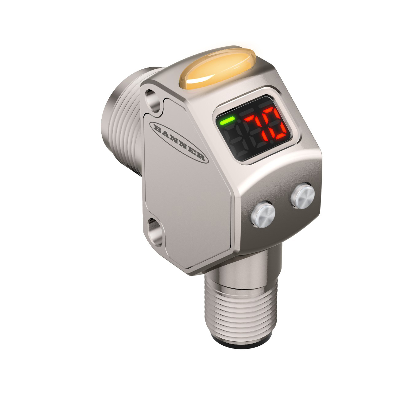 Banner Engineering Photoelectric Sensor; Diffuse; Rectangular; 100mm Range; 10-30VDC; NPN&plus;PNP; LO/DO Configurable; M12 QD